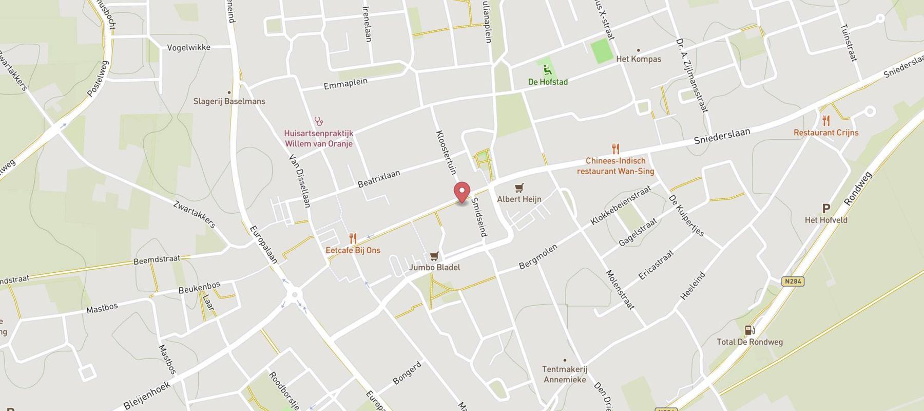 Shoeby - Bladel map