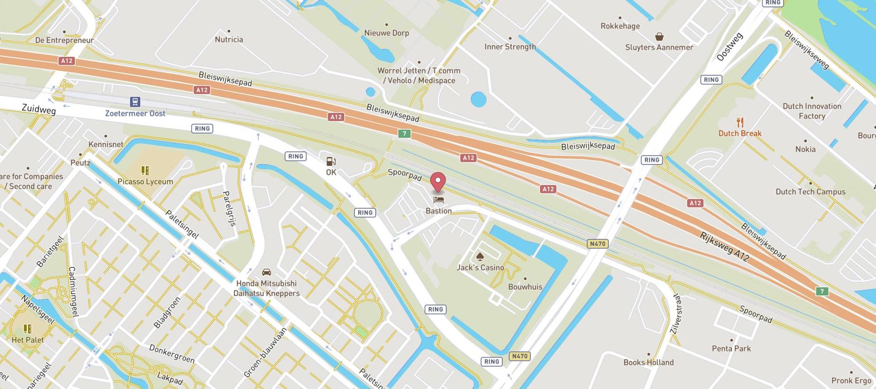 Bastion Hotel Zoetermeer map