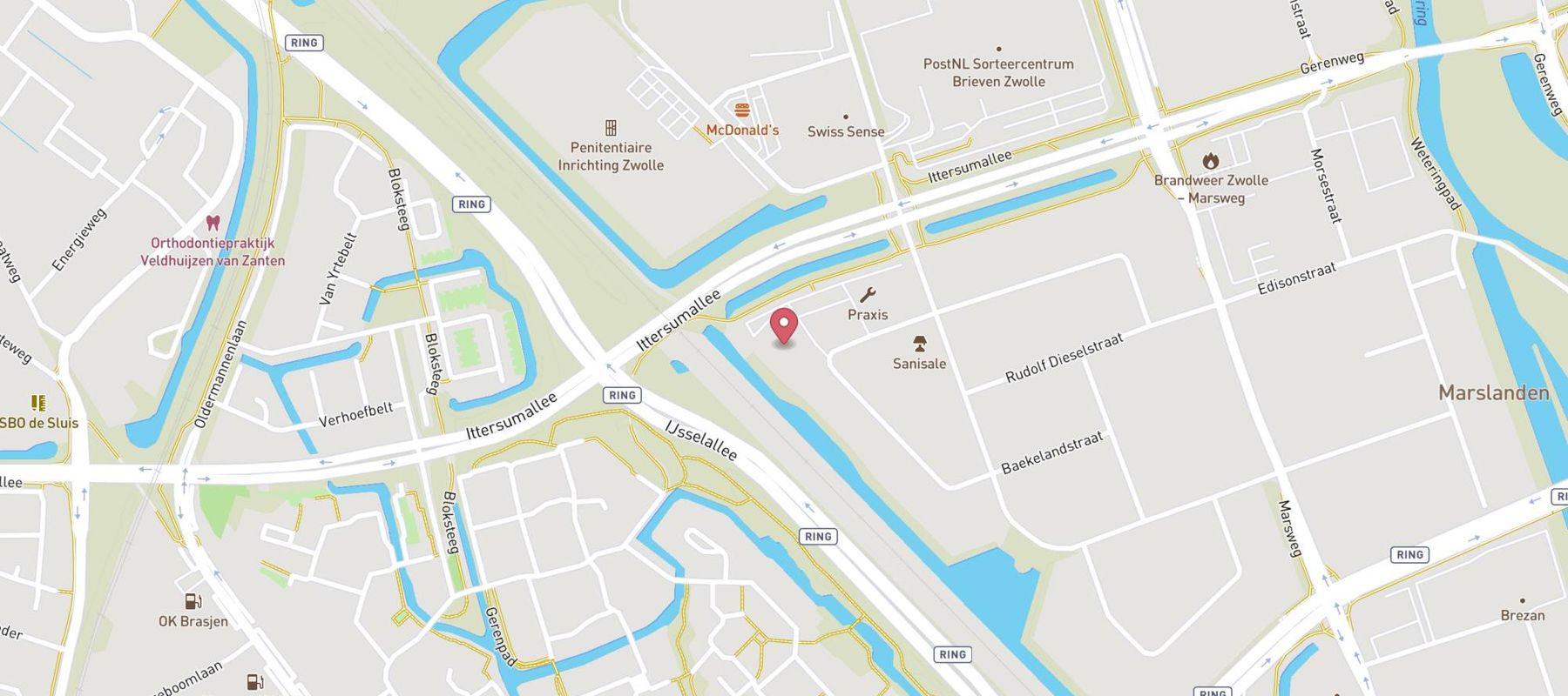 Karwei bouwmarkt Zwolle map