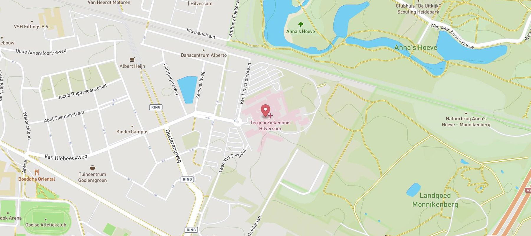 Tergooi Ziekenhuis - locatie Hilversum map