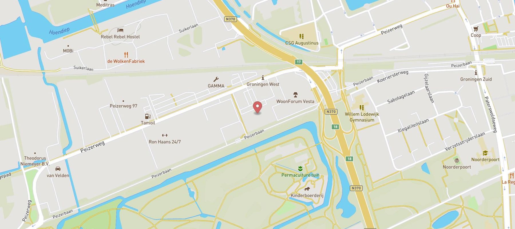 Karwei bouwmarkt Groningen-West map