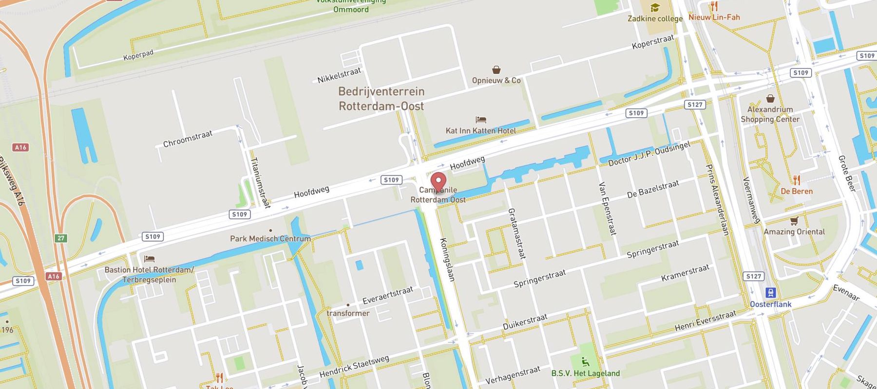 Hotel Restaurant Campanile Rotterdam map