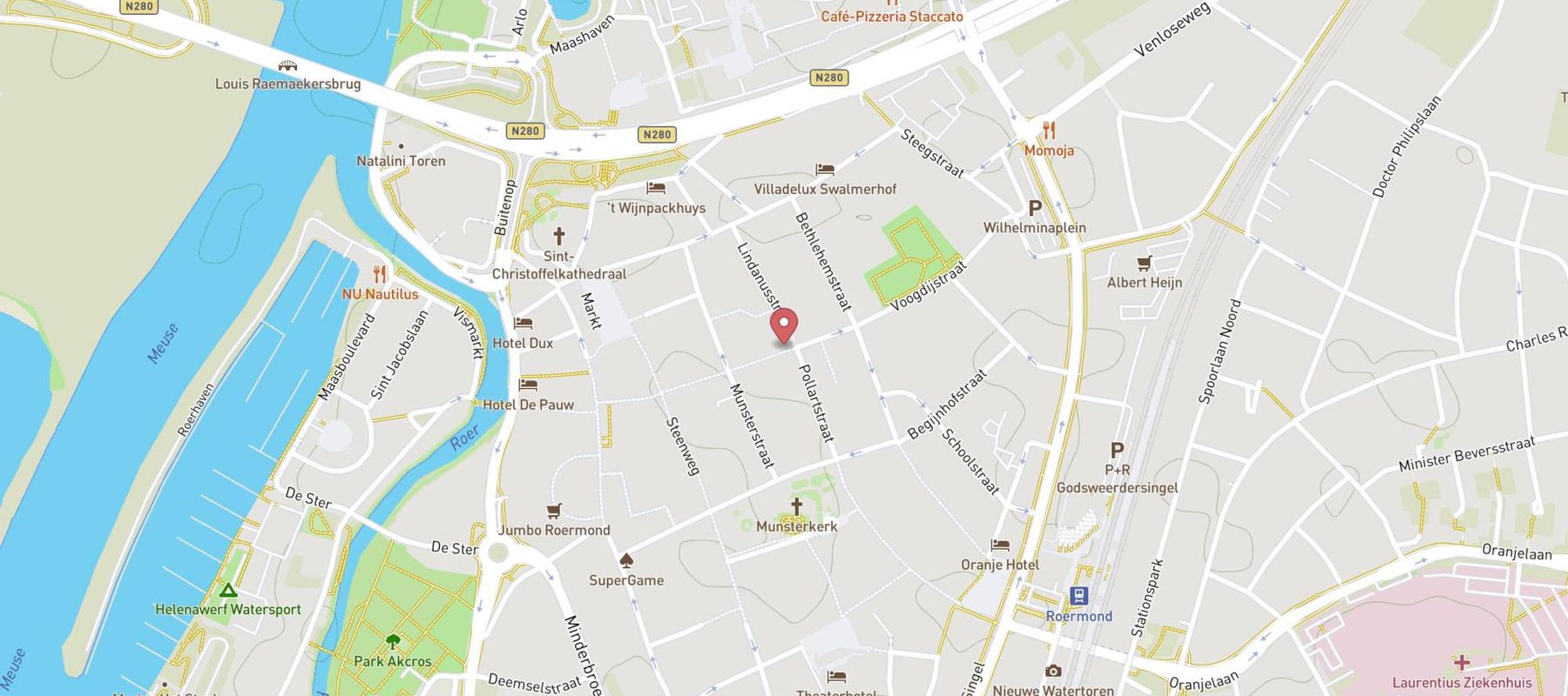 Restaurant Het Gerecht Roermond map