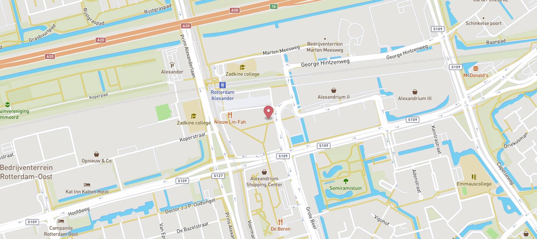 Hans Anders Opticien Rotterdam Alexander map