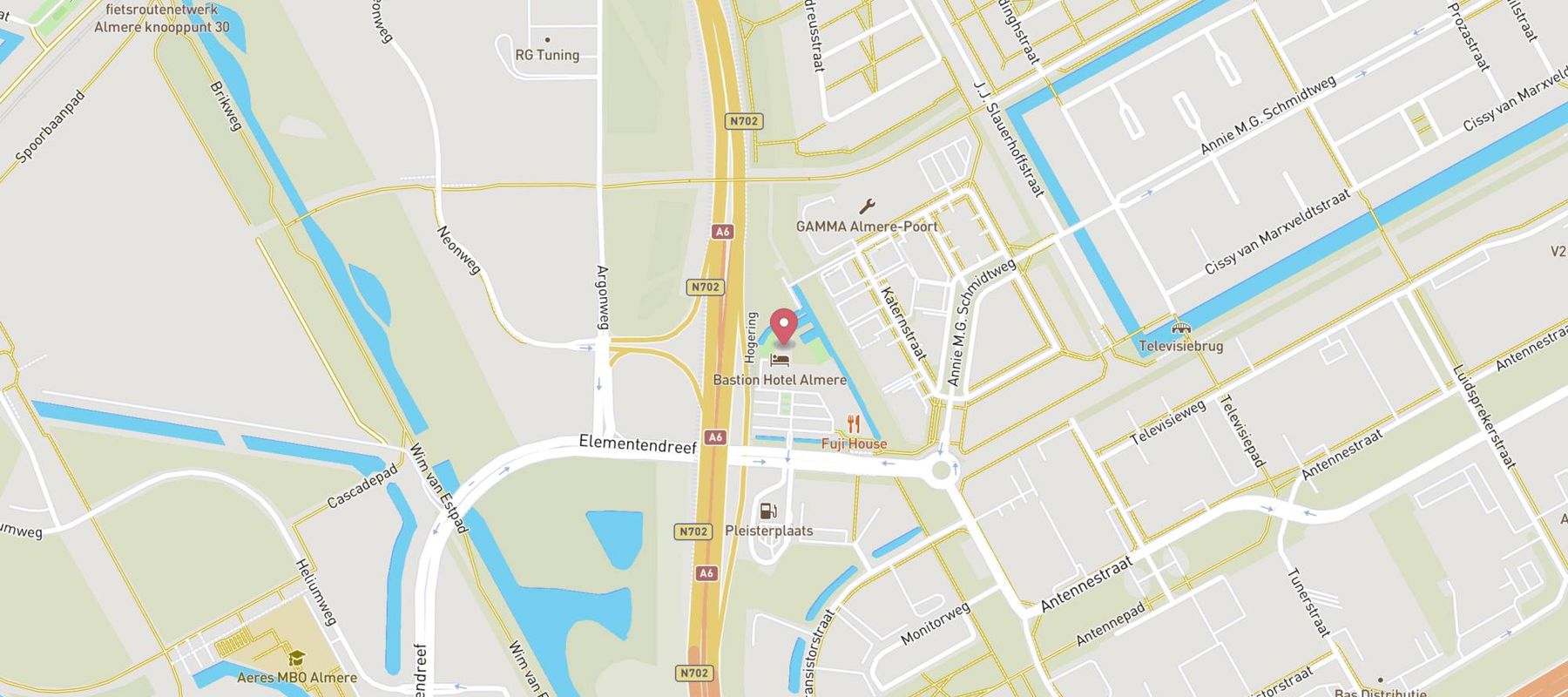 Bastion Hotel Almere map