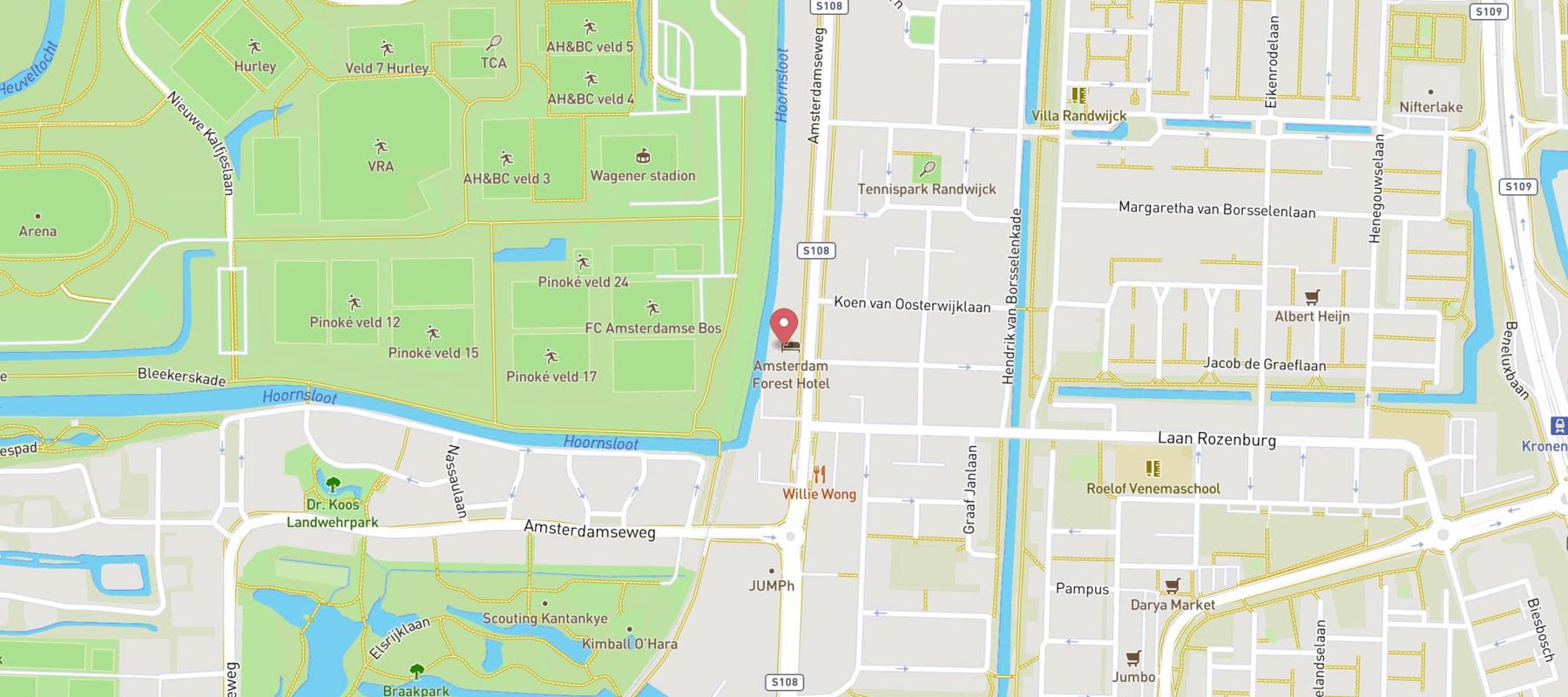 Amsterdam Forest Hotel map