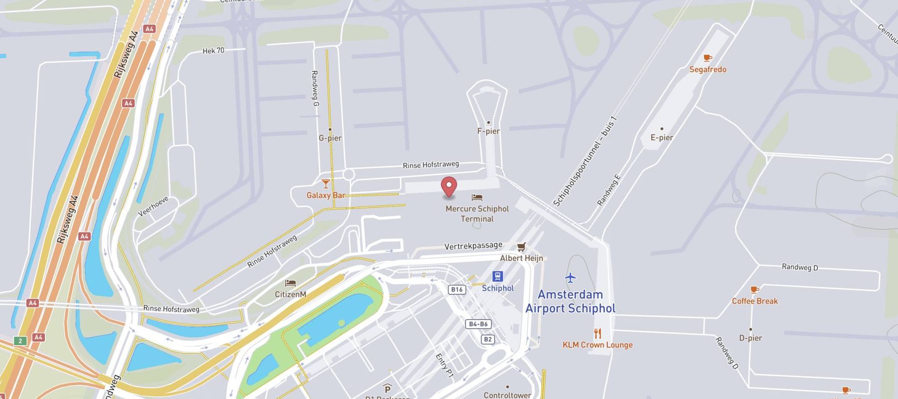 McDonald's Airport Schiphol Lounge 3 map