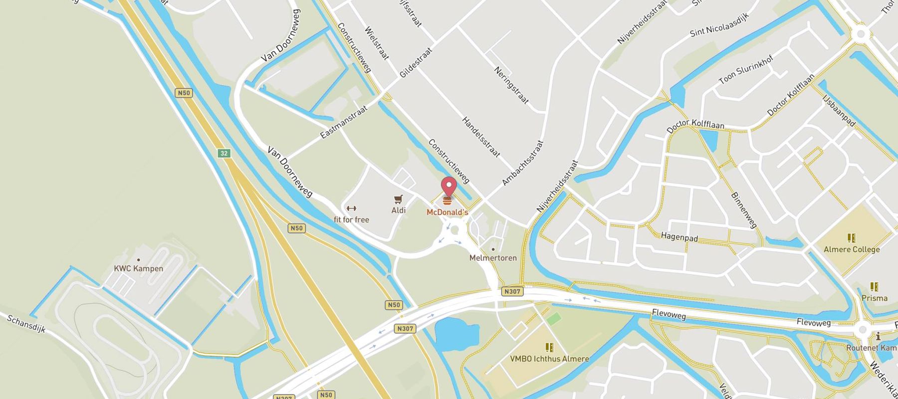 McDonald's Kampen map