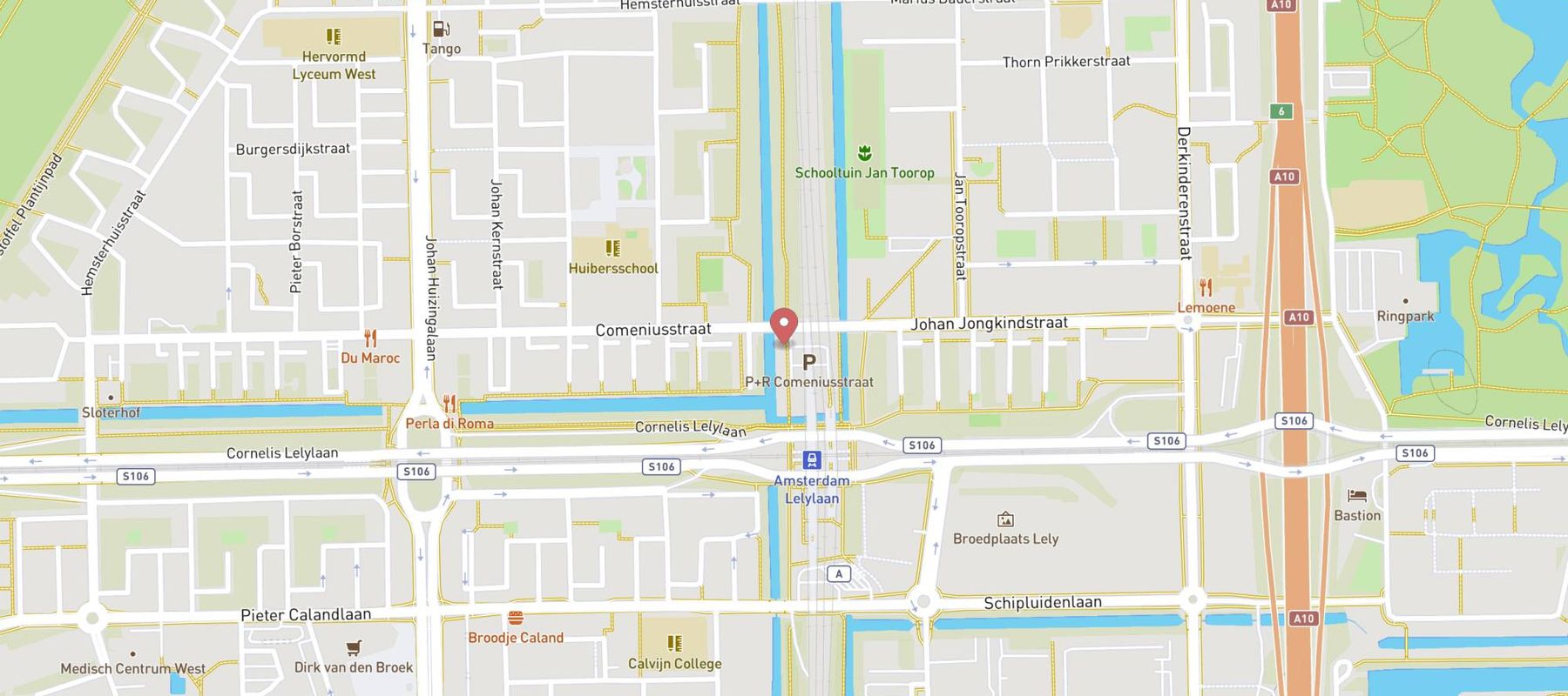 Q-Park P+R Comeniusstraat map