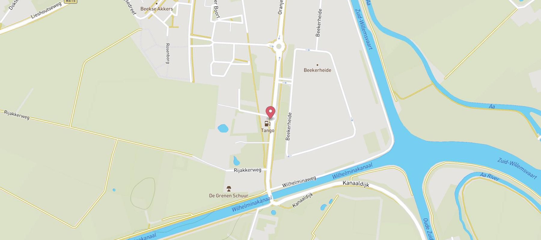 Tango Beek en Donk map