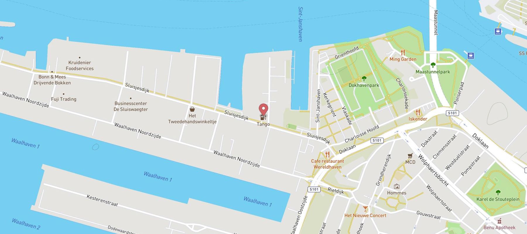 Tango Rotterdam Sluisjesdijk map