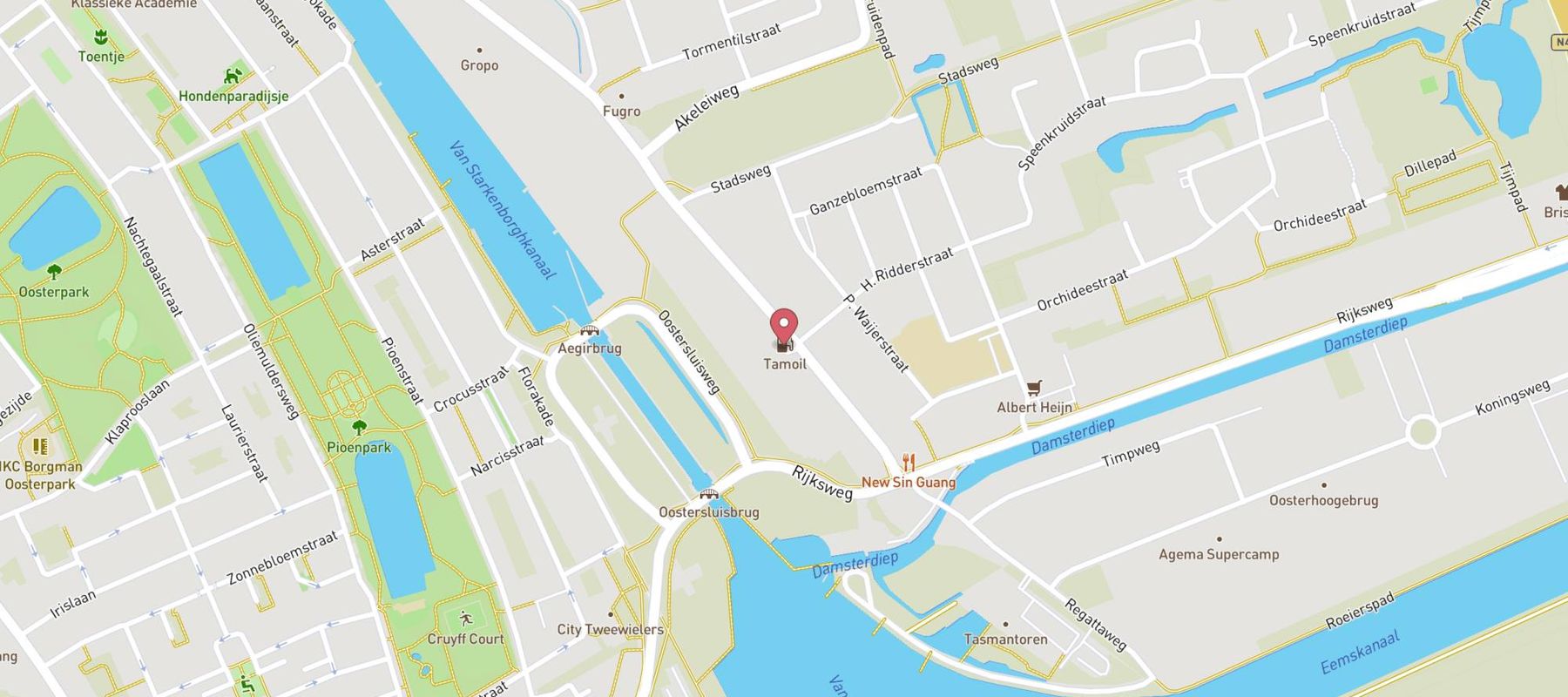 Tamoil Express Groningen Pop Dijkemaweg map