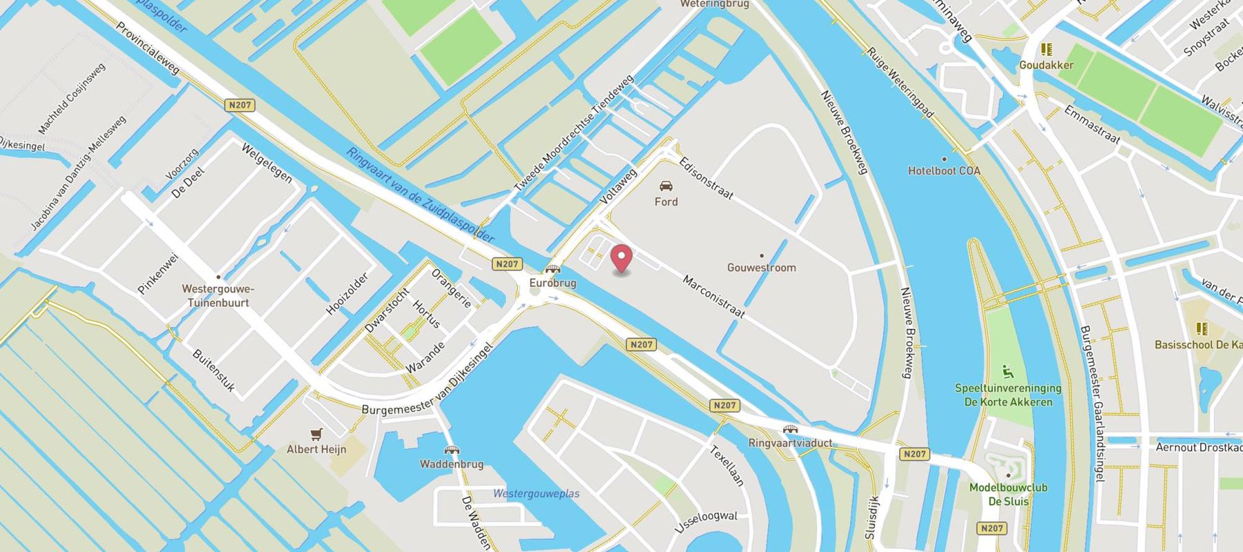 Karwei bouwmarkt Gouda map