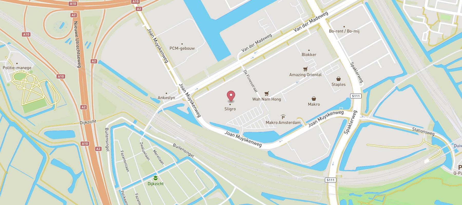 Sligro Amsterdam map