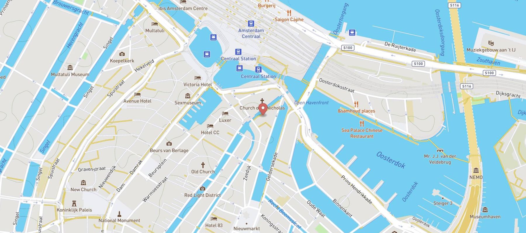 France Hotel Amsterdam map