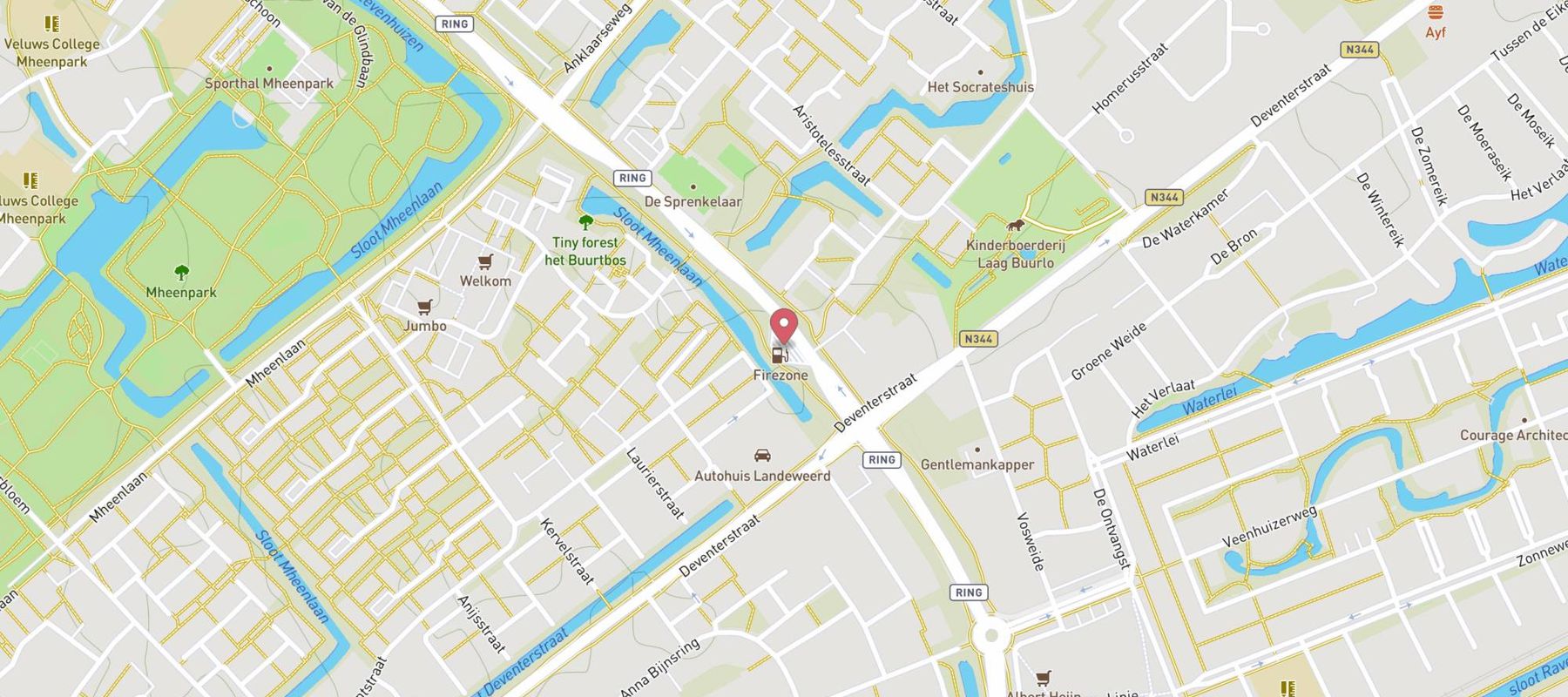 Firezone Apeldoorn Laan van Zevenhuizen map