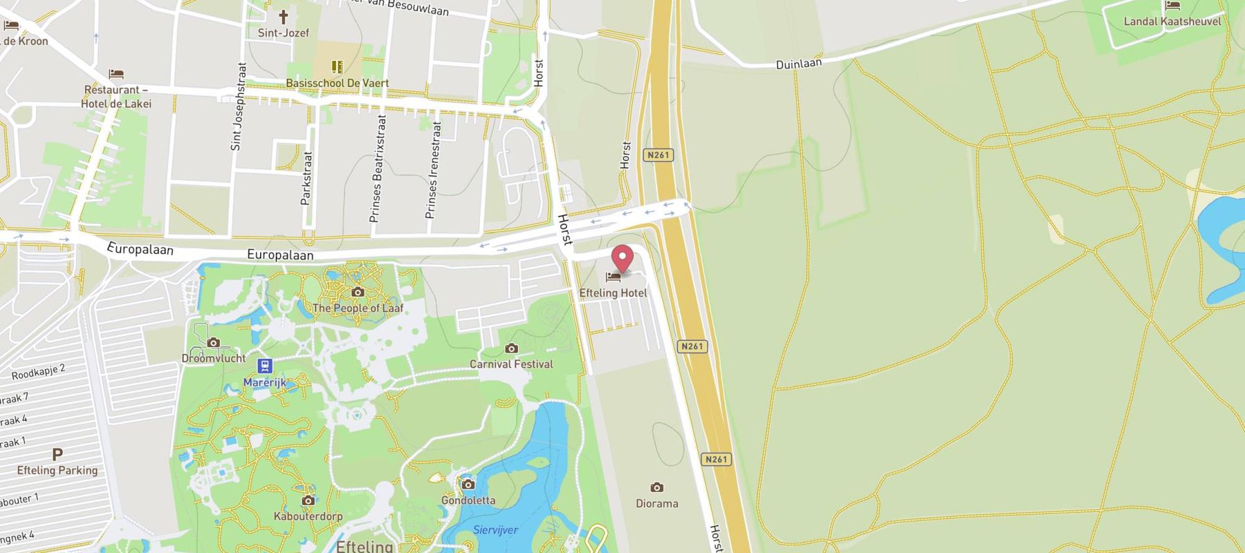Efteling Wonder Hotel map