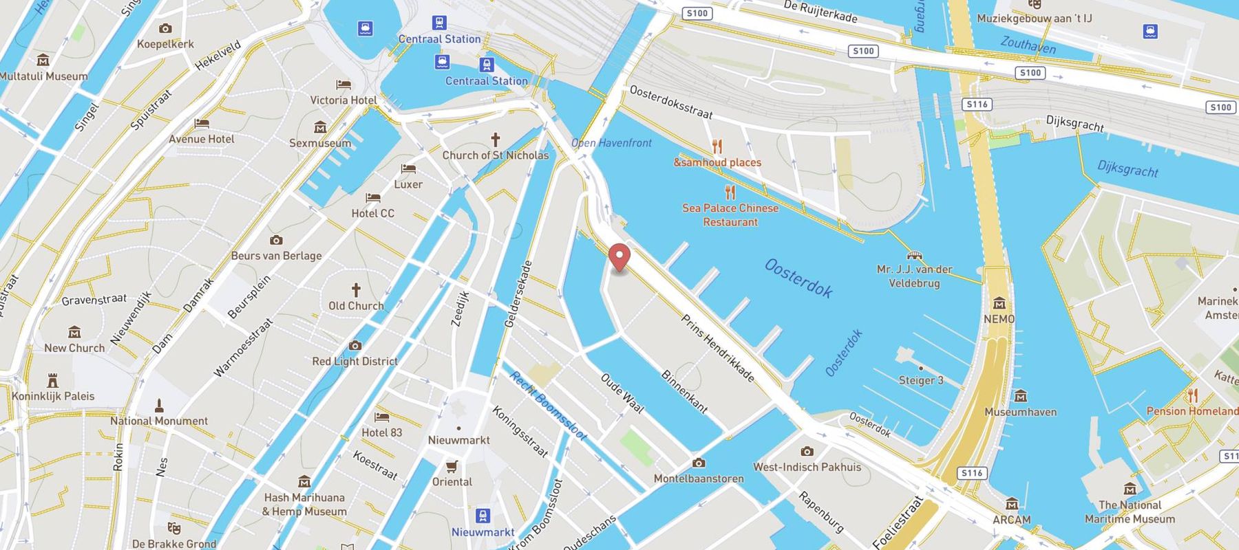 Grand Hotel Amrâth Amsterdam map