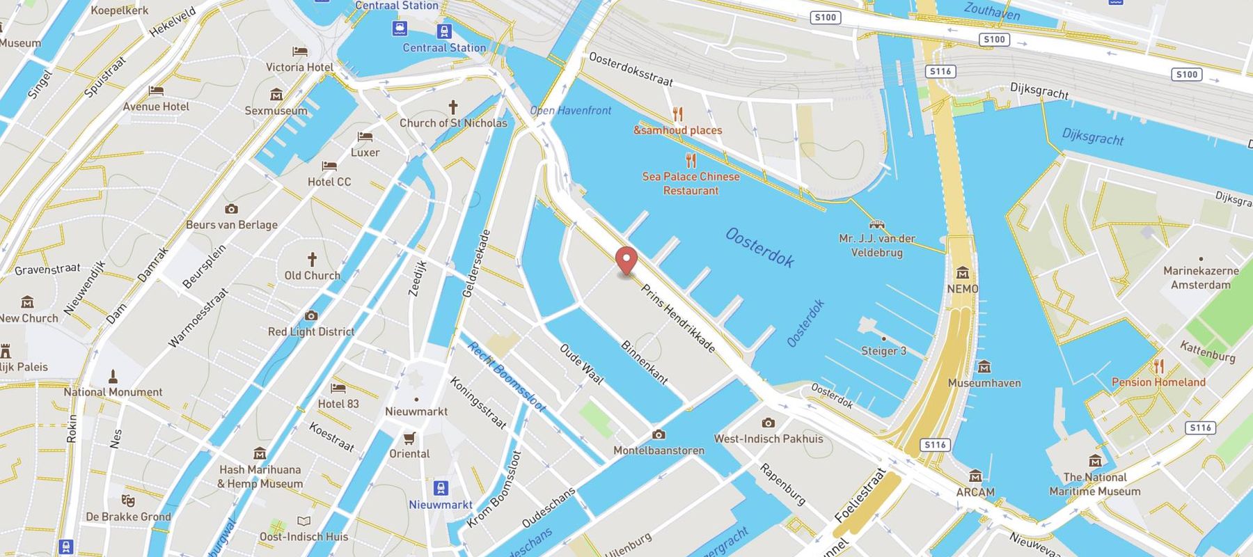 Hotel Mansion Amsterdam map