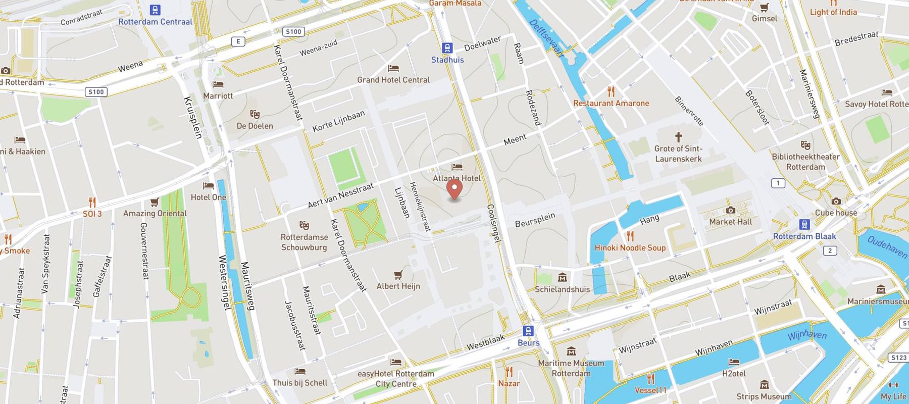 De Bijenkorf Rotterdam map