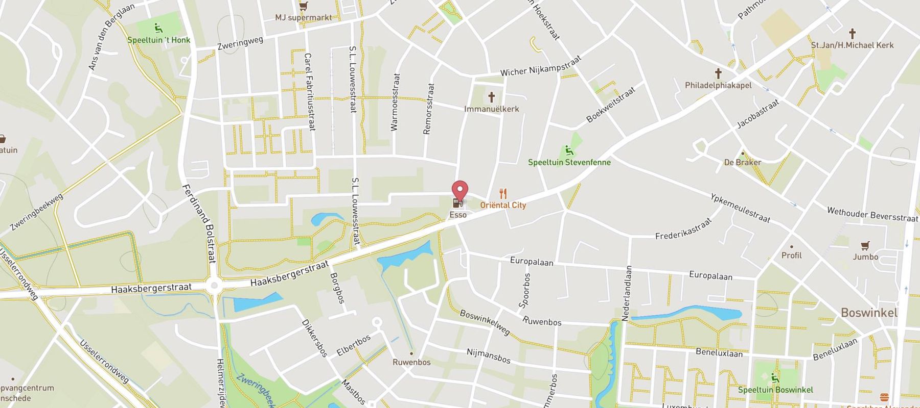 SPAR express Enschede Haakberger map