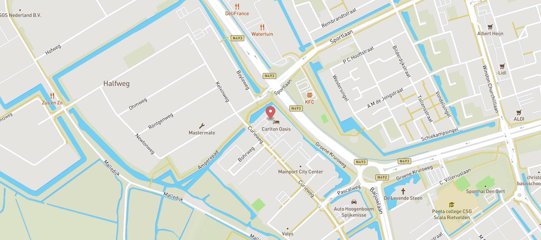 Carlton Oasis Hotel Spijkenisse map