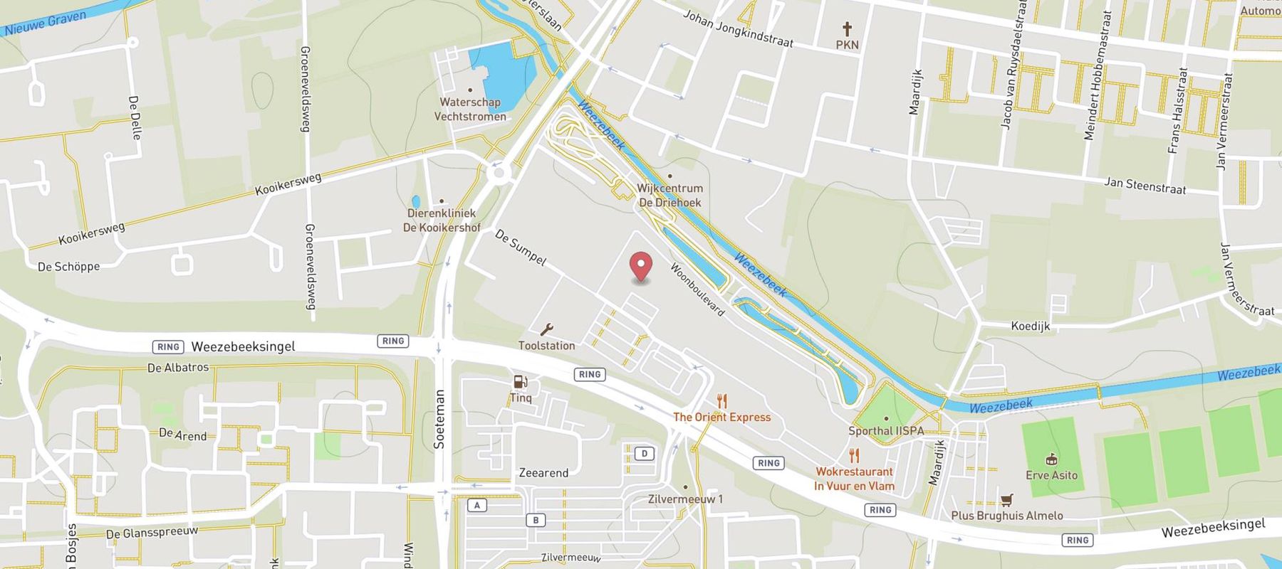 GAMMA bouwmarkt Almelo map