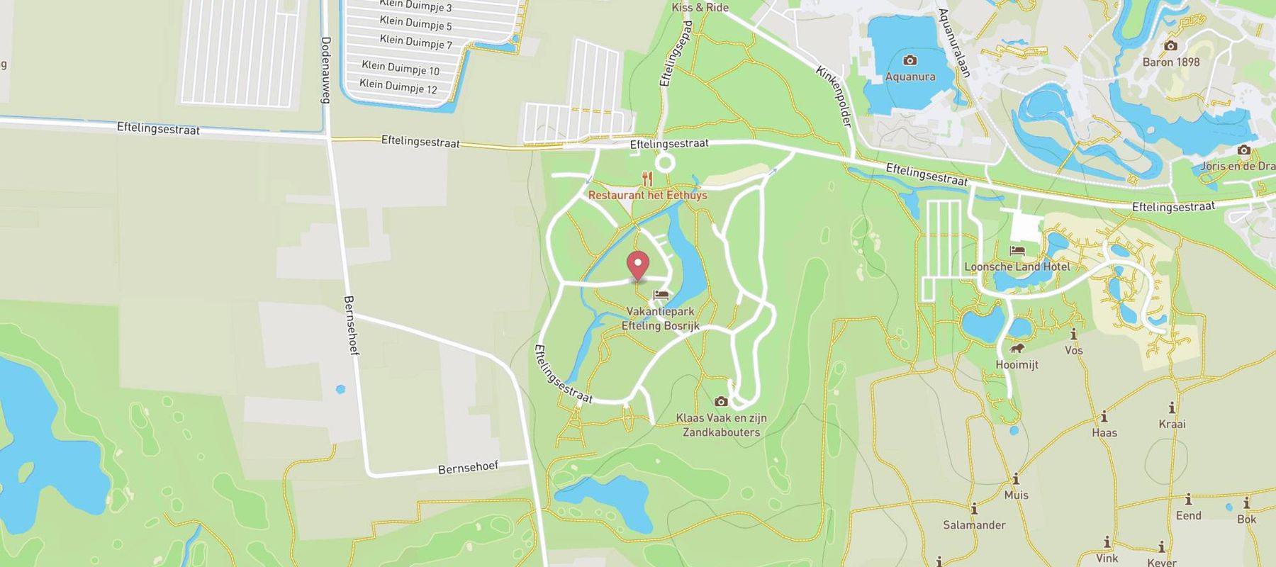 Vakantiepark Efteling Bosrijk map