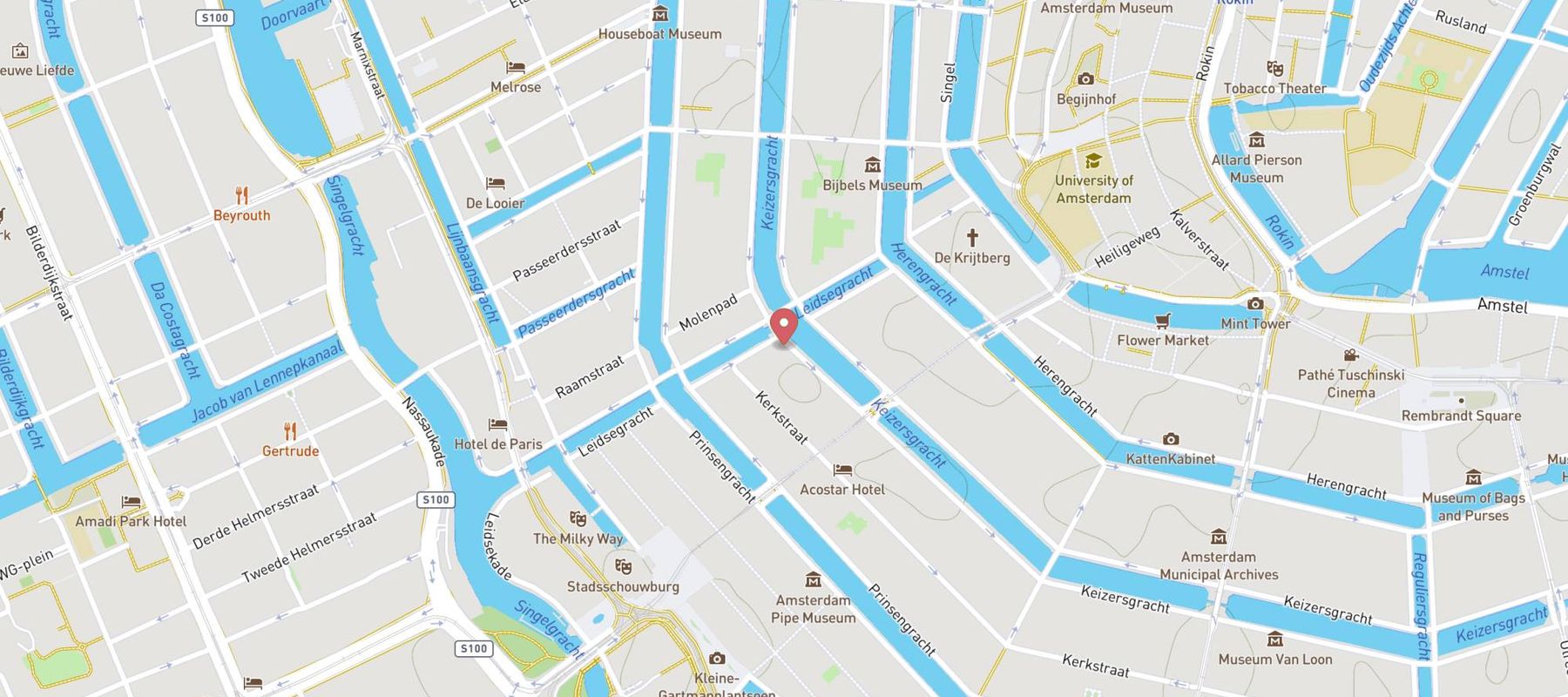 Keizershouse Amsterdam map
