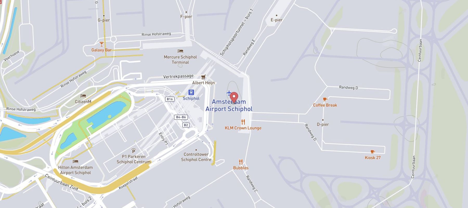 McDonald's Airport Schiphol Lounge 2 map
