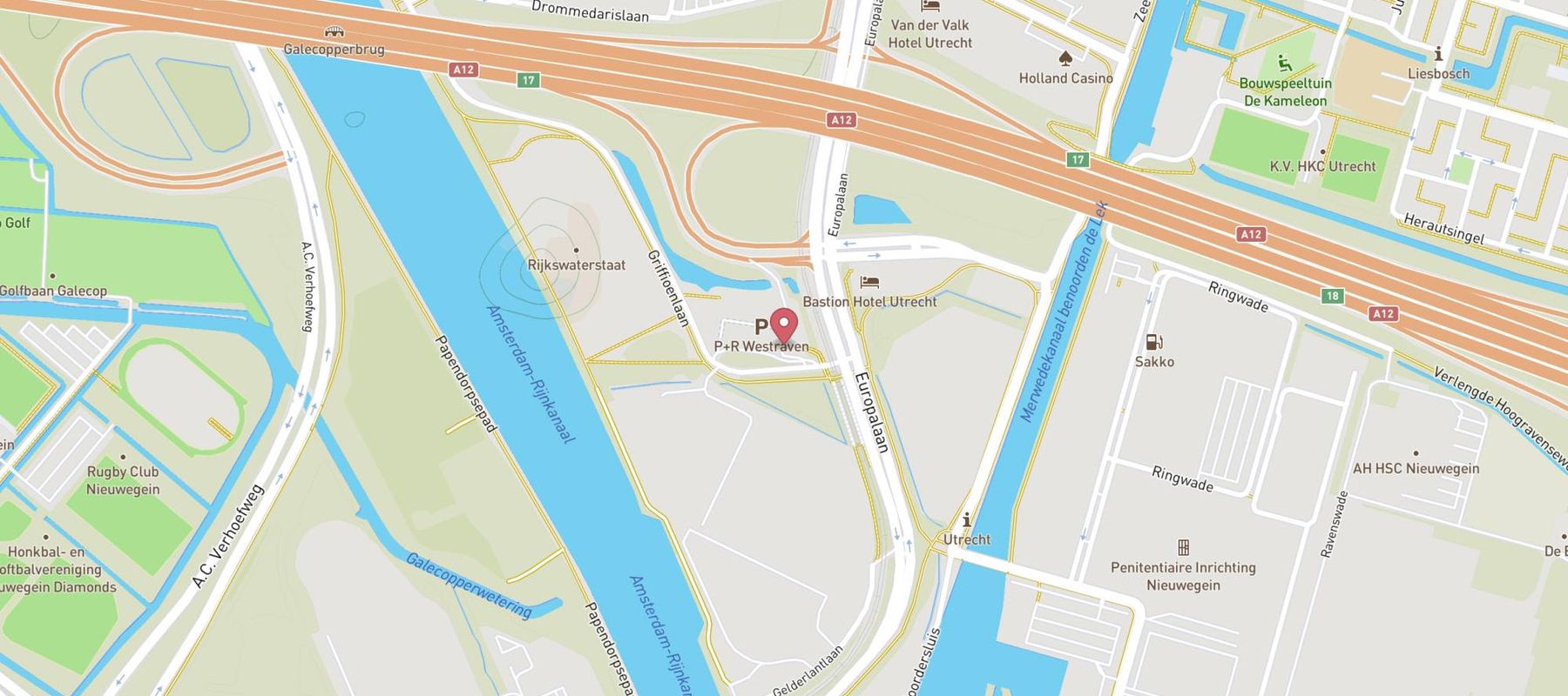 P+R Utrecht map
