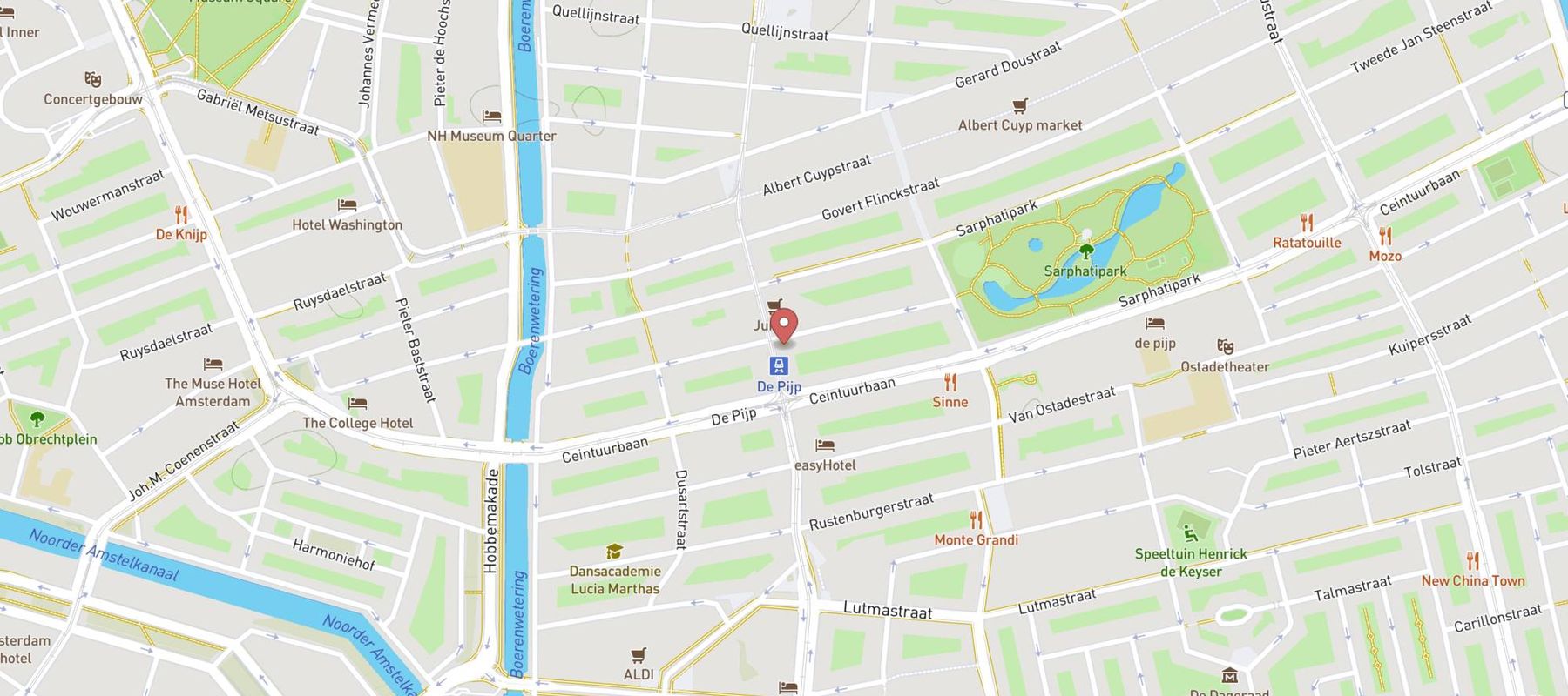 Pearle Opticiens Amsterdam - de Pijp map