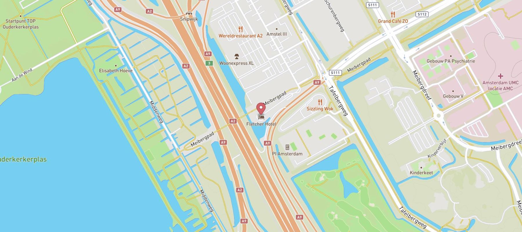 Fletcher Hotel Amsterdam map