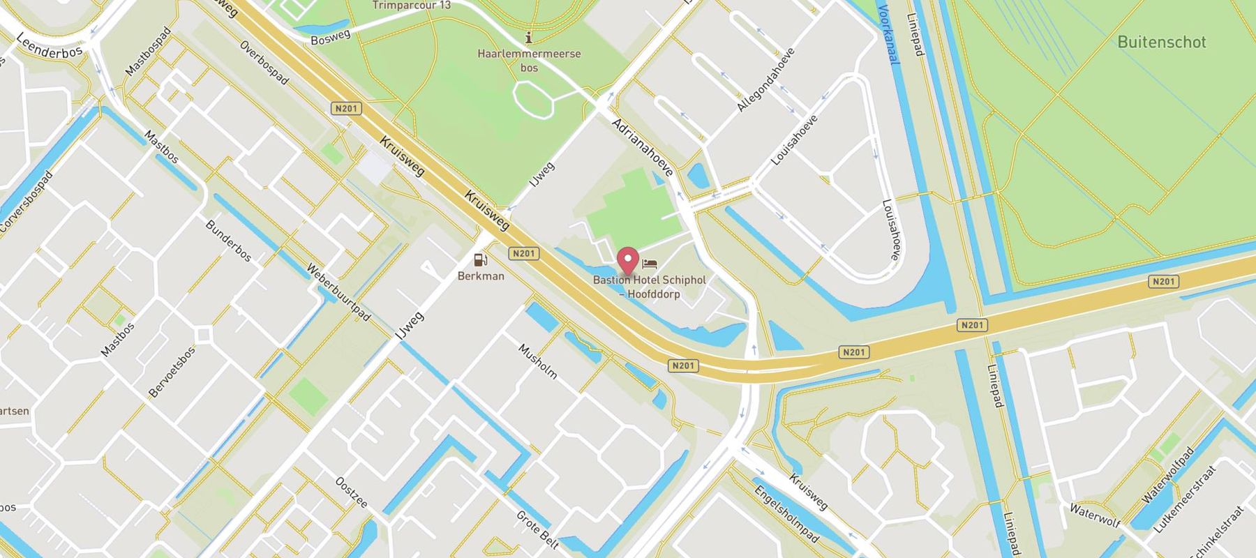 Bastion Hotel Schiphol Hoofddorp map
