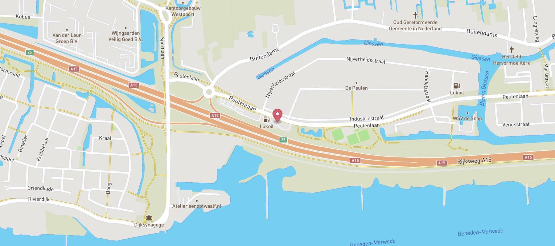 LUKOIL Hardinxveld de Peulen (Peulenlaan) map