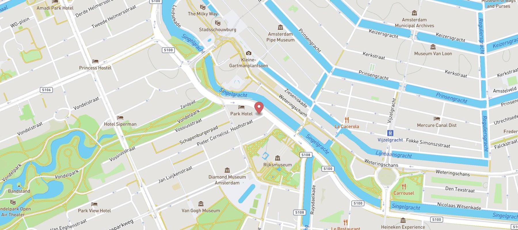 Apollo Museumhotel Amsterdam City Centre map