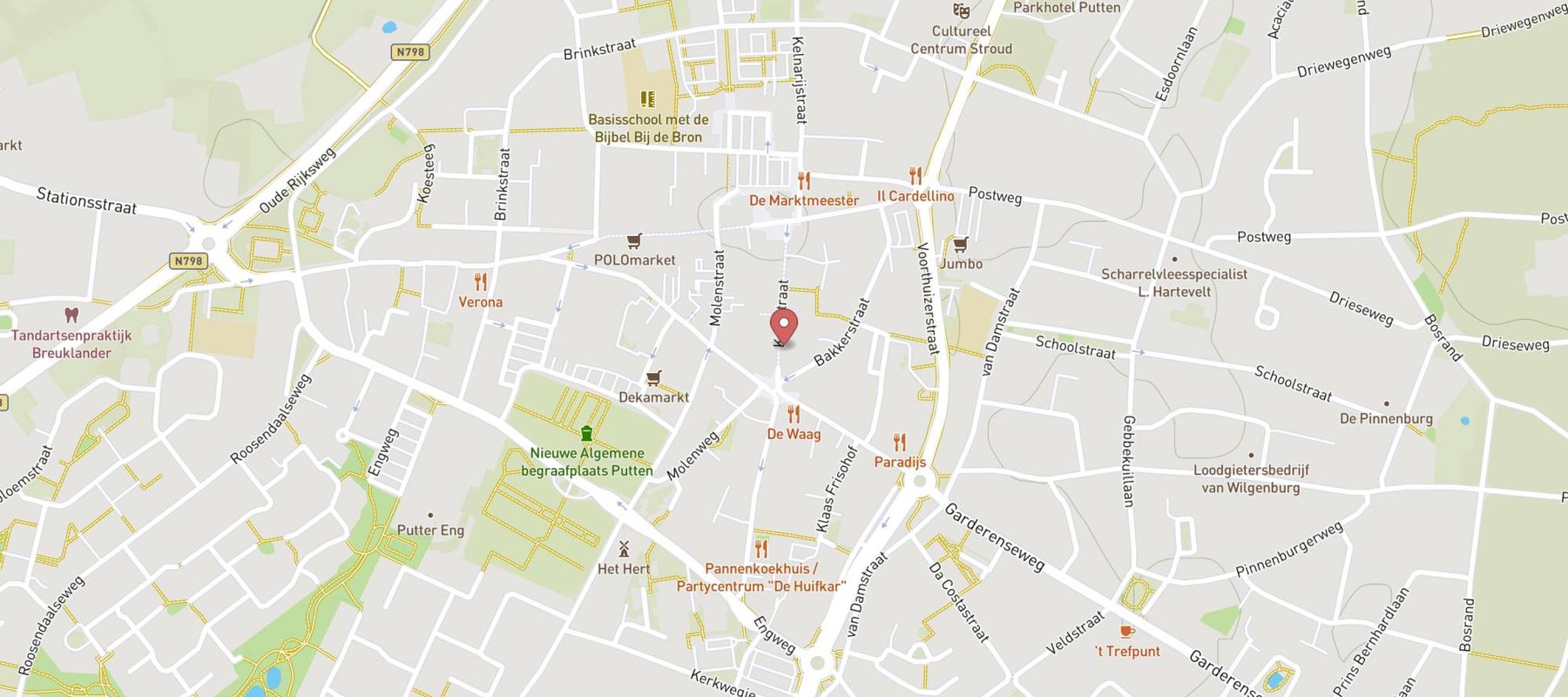 Pearle Opticiens Putten map