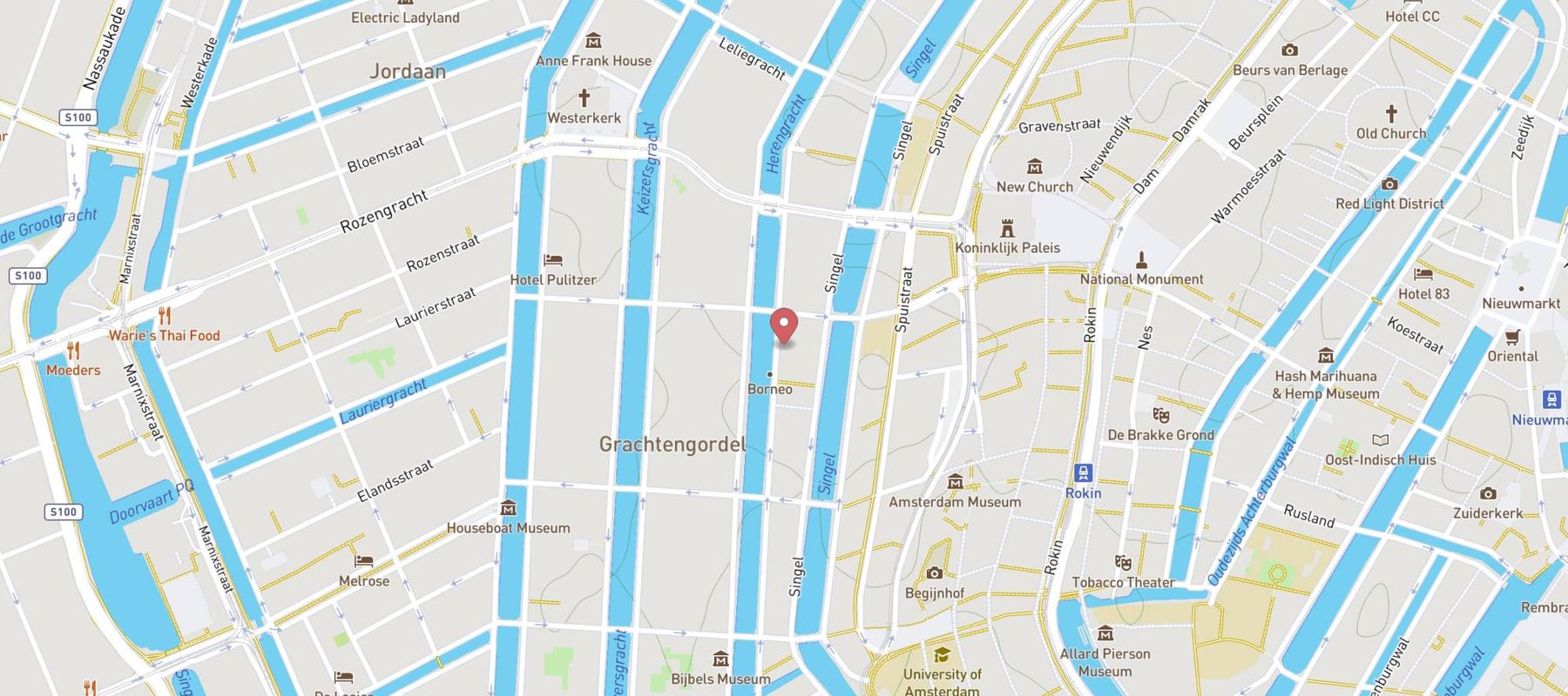 The Hoxton Amsterdam map