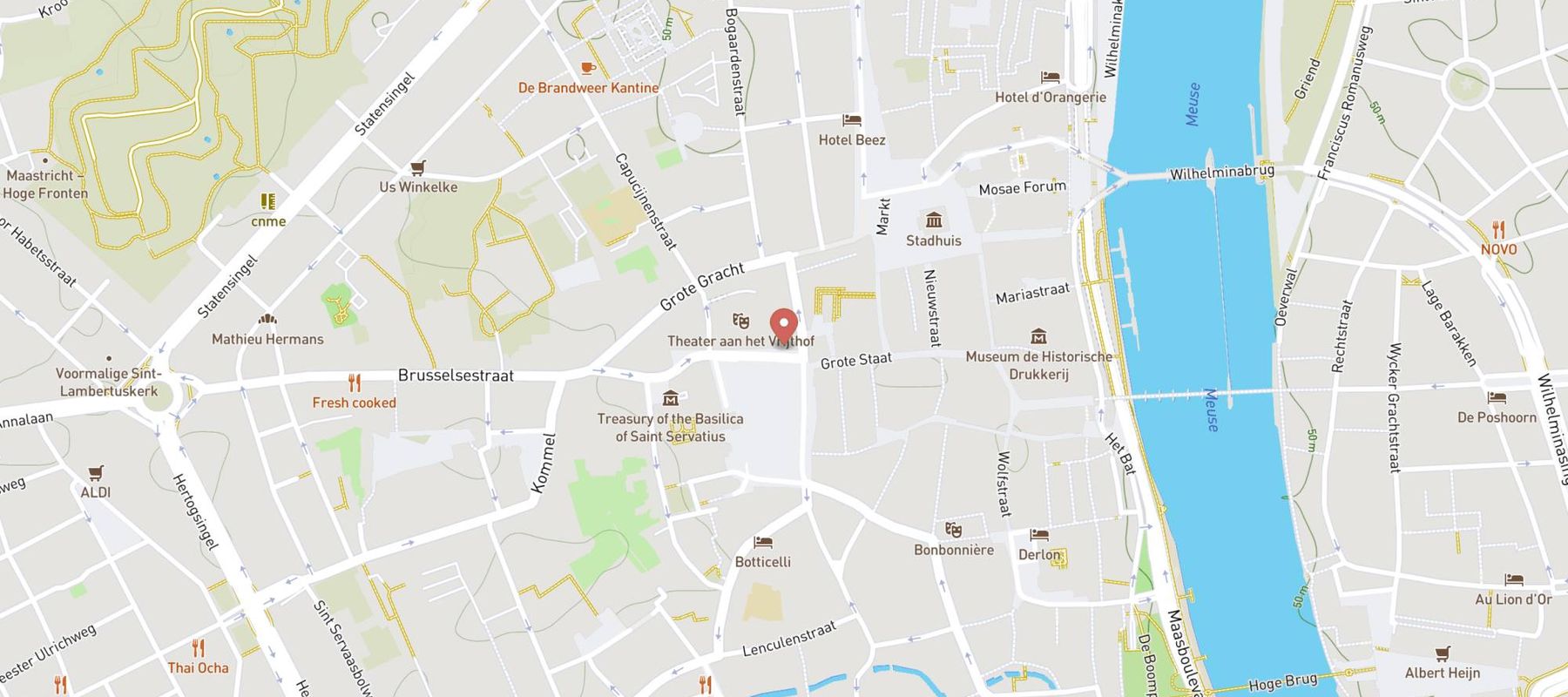 Gauchos Grill Restaurant Maastricht Aan het Vrijthof map