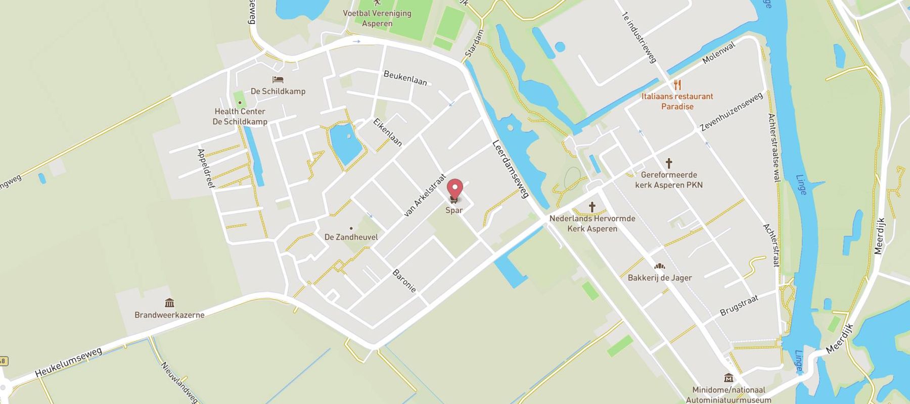 SPAR Asperen map