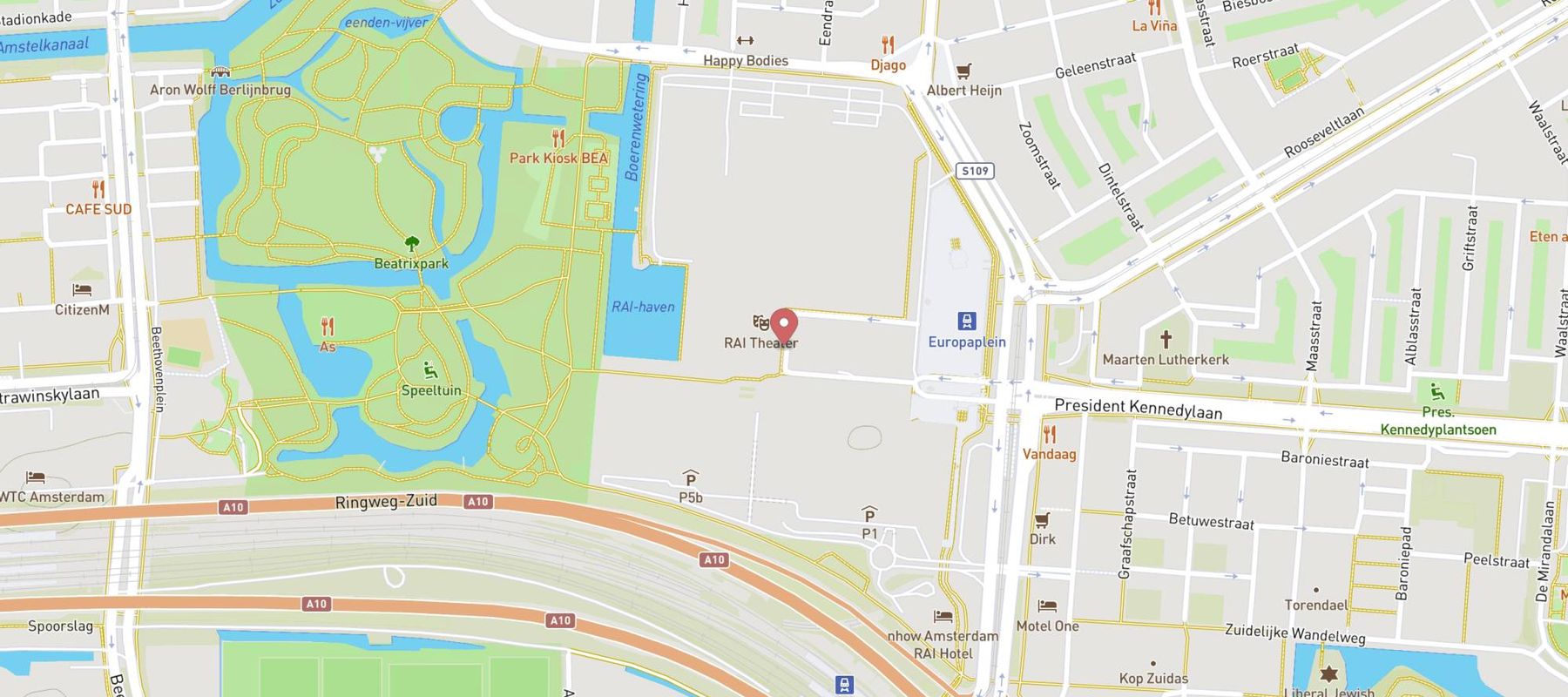 RAI Amsterdam map