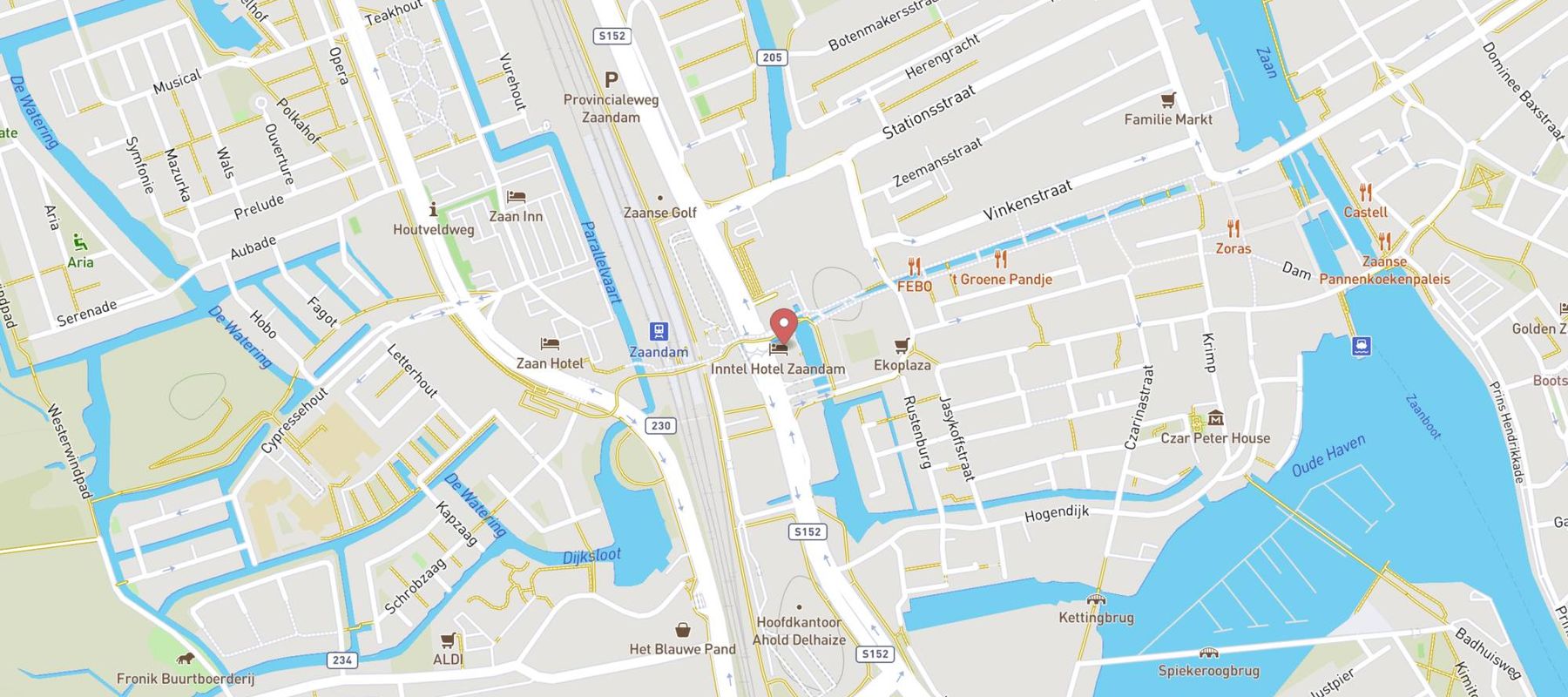 Inntel Hotels Amsterdam Zaandam map