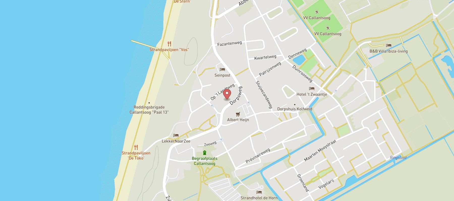Blokker Callantsoog Dorpsweg map