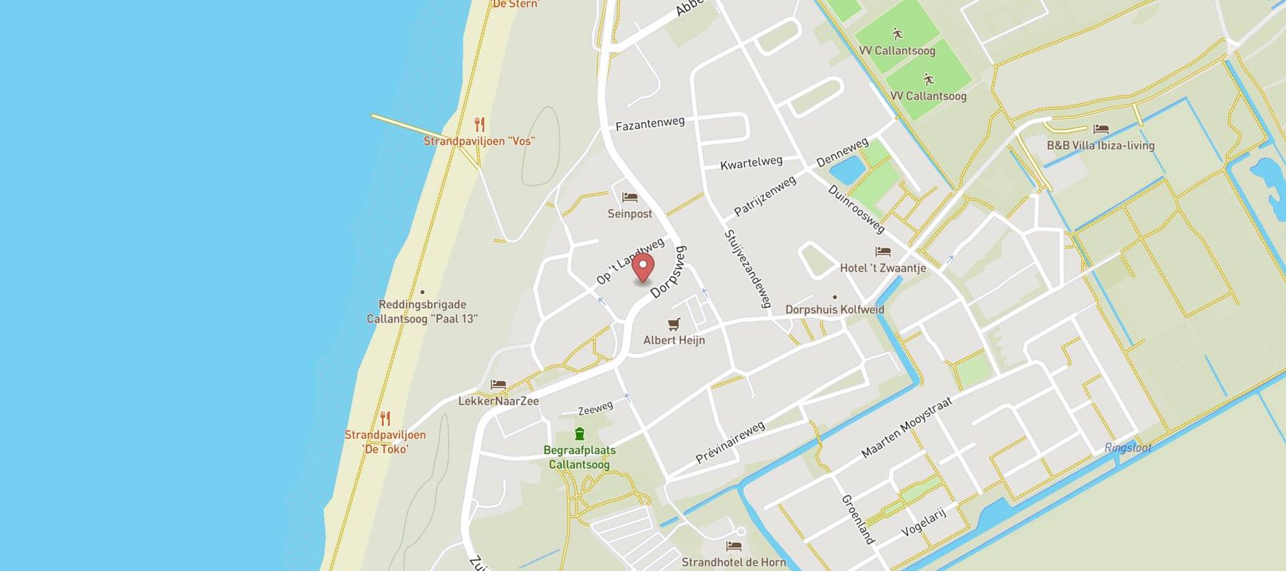 Blokker Callantsoog Dorpsweg map