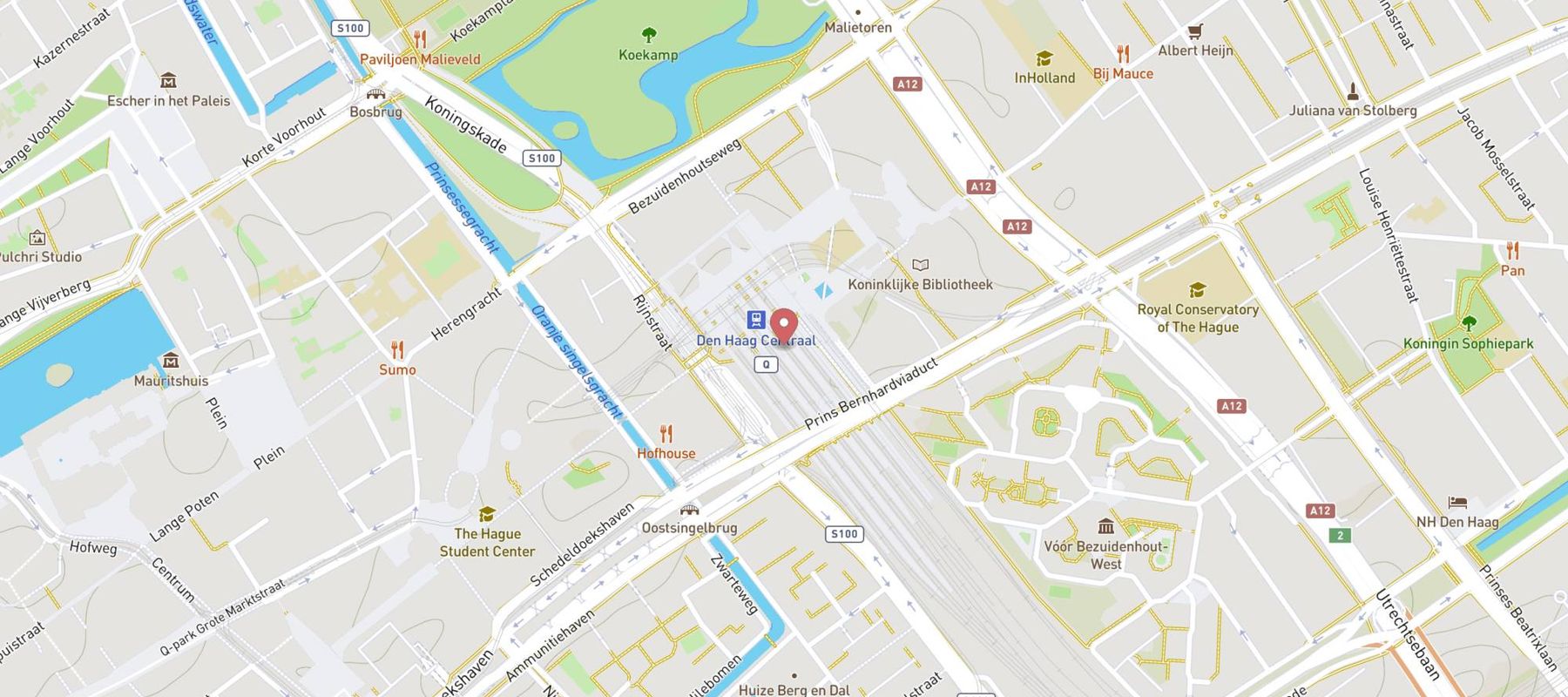 's-Gravenhage, Centraal Station map