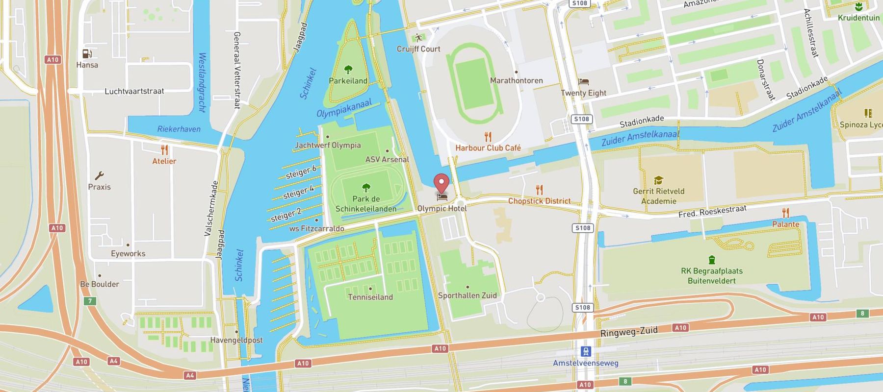 Olympic Hotel Amsterdam map