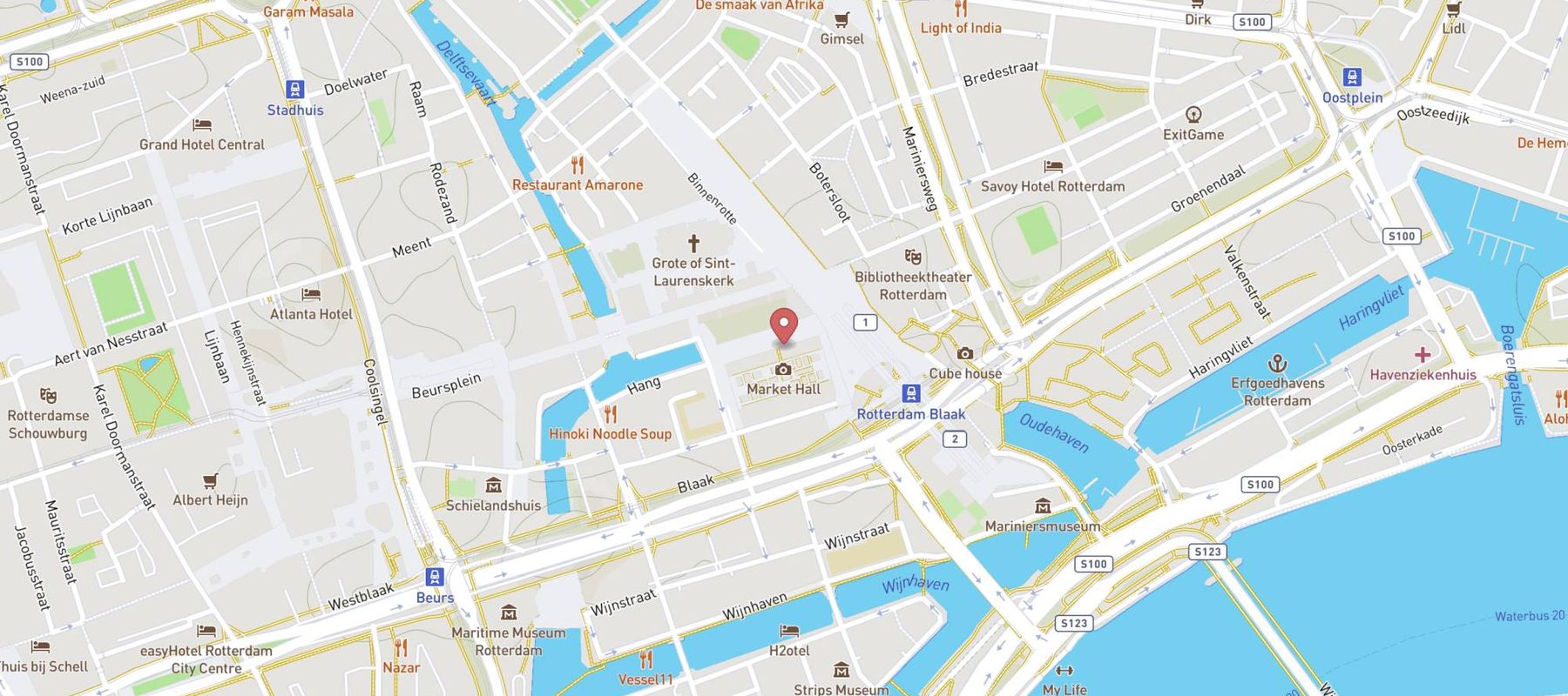 Chocolatte Markthal Rotterdam map
