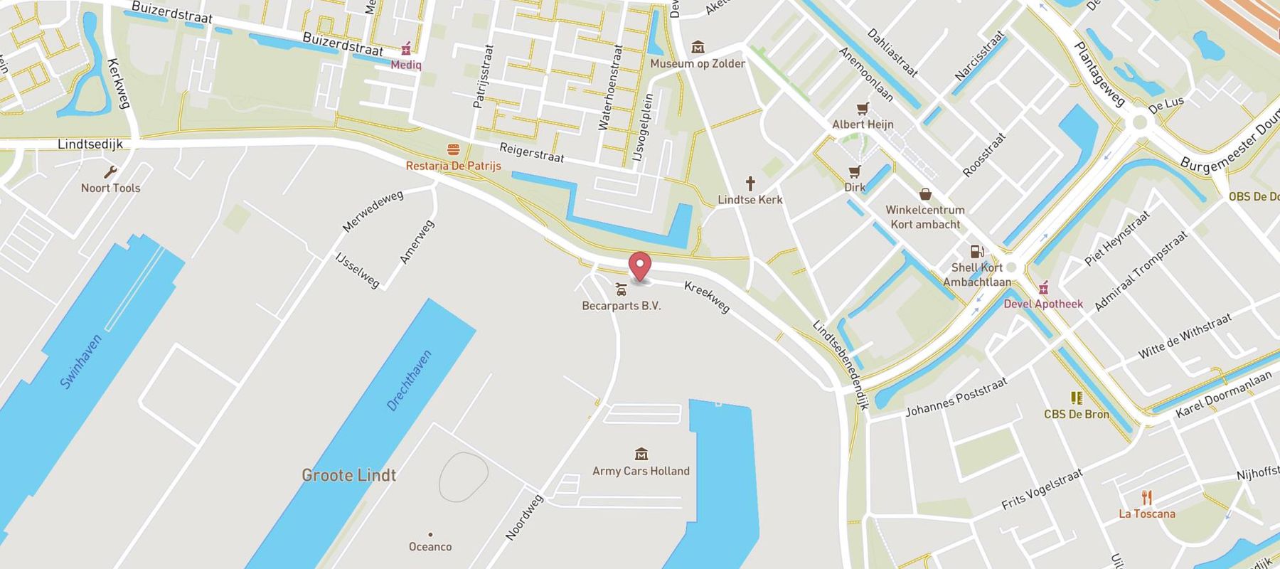 haan Express tankstation De Lindt - Zwijndrecht map