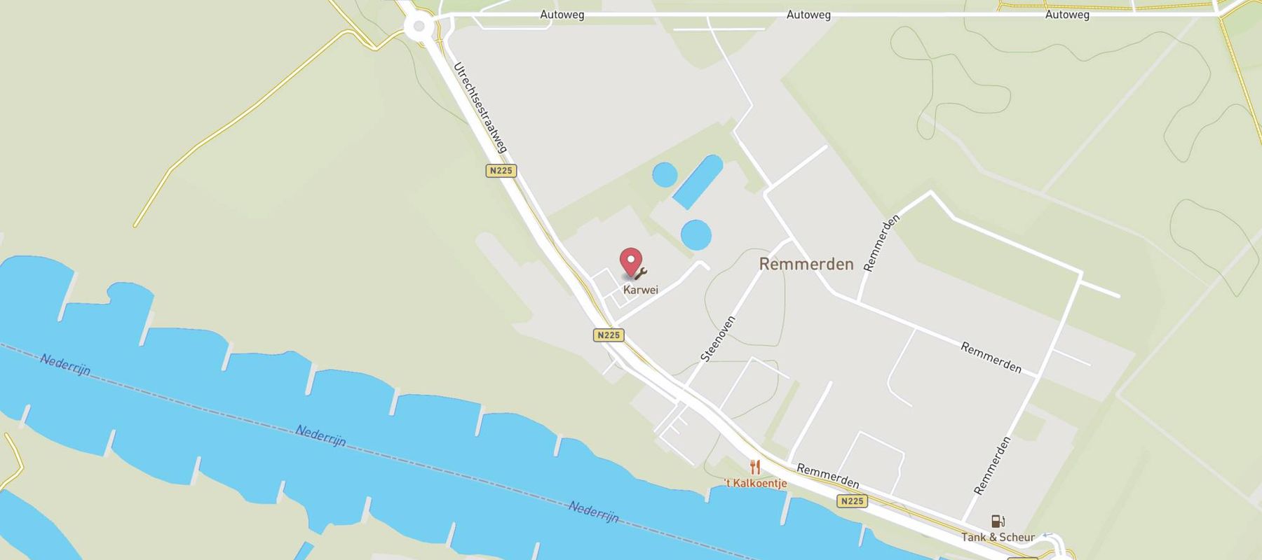 Karwei bouwmarkt Rhenen map