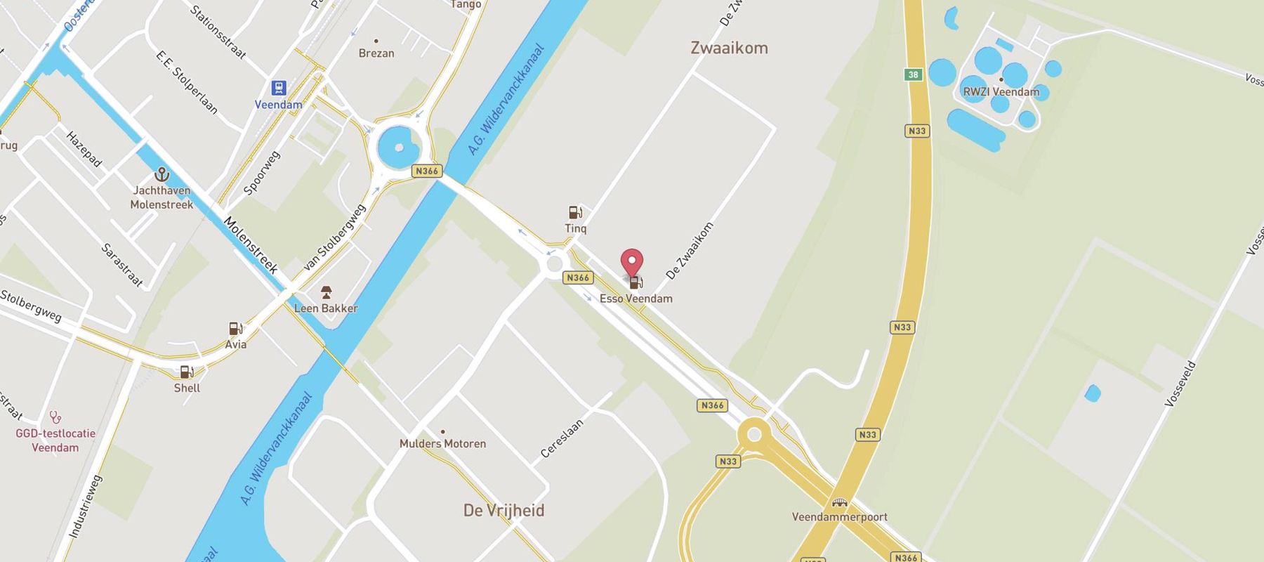 Tamoil Express Veendam map